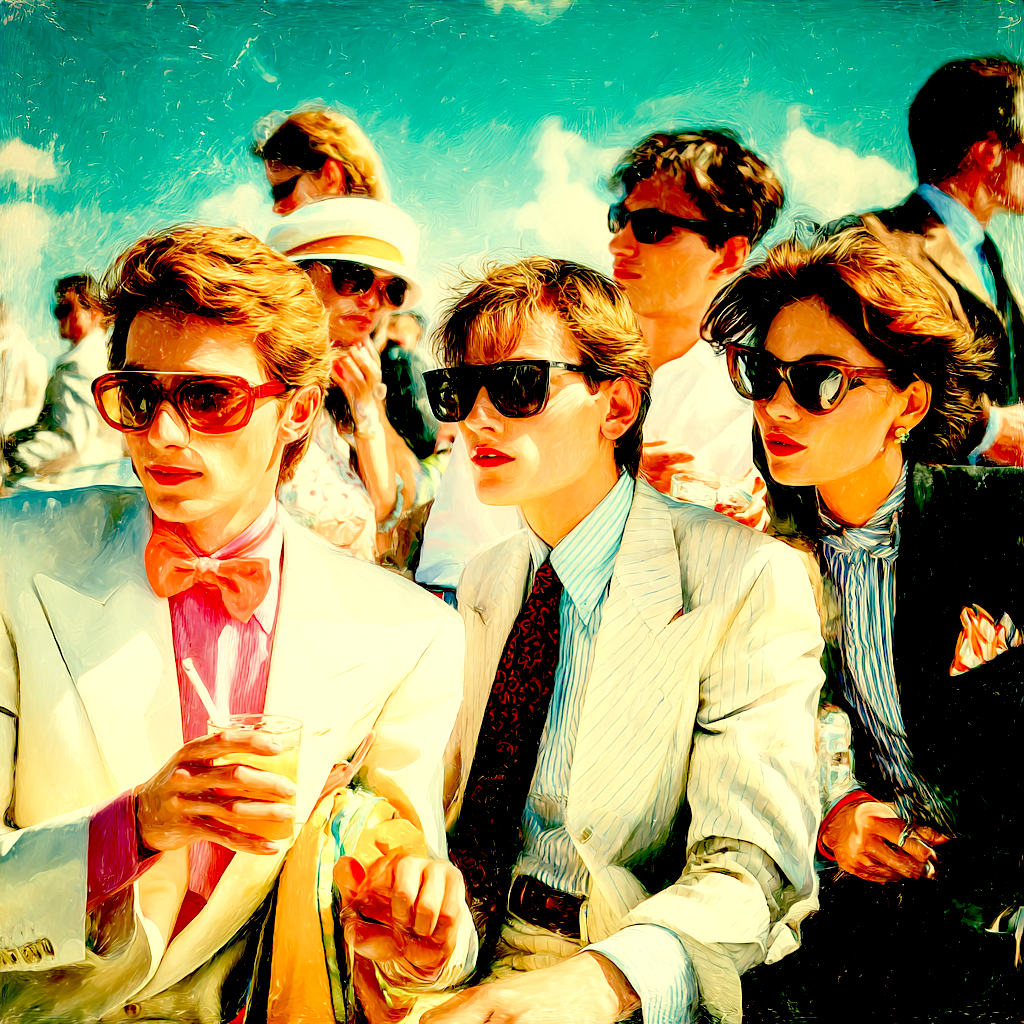 1980s Wall Street Style Illustration